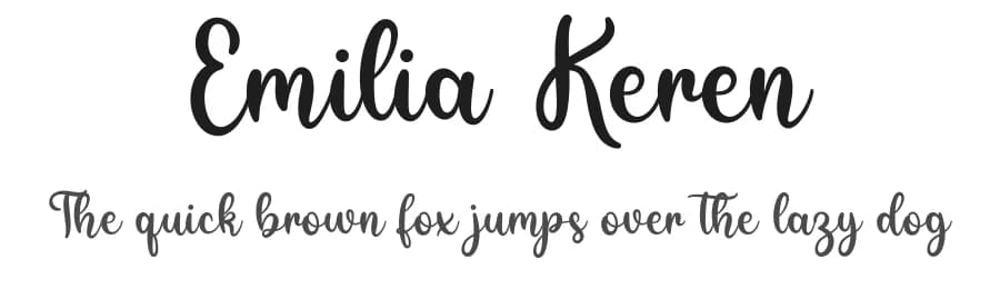 Emilia Keren by Letter Art Studio — Script Handwritten Font