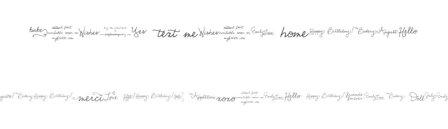 Emily Lime Words by Emily Lime Design — Dingbats Font