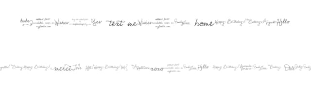 Emily Lime Words by Emily Lime Design — Dingbats Font