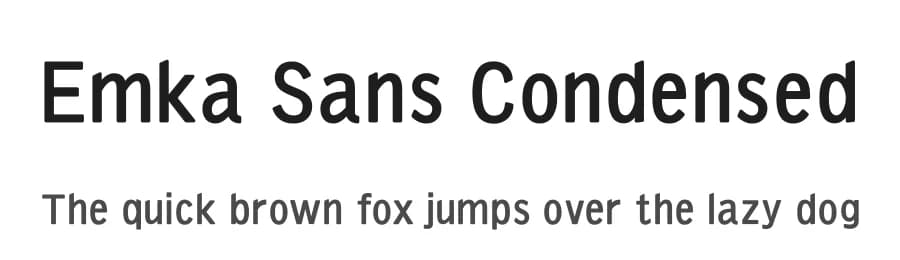 Emka Sans Condensed by Manfred Klein — Sans Serif Font