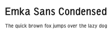 Emka Sans Condensed by Manfred Klein — Sans Serif Font — thumbnail 1