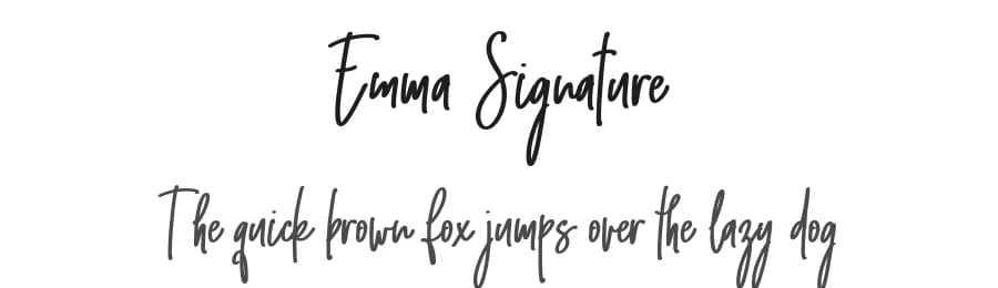Emma Signature by Ink creative — Script Handwritten Font
