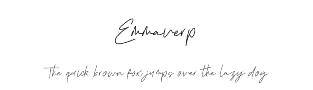 Emmaverp by Ahmad Khaidir — Script Handwritten Font
