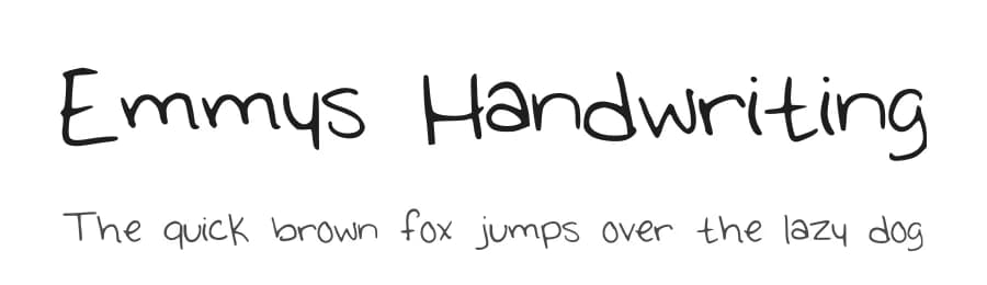 Emmys Handwriting by Emily Mitchell — Script Handwritten Font