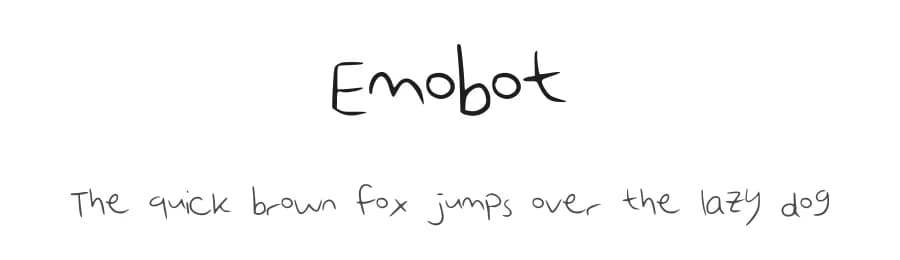 Emobot by bananasaurr — Script Handwritten Font