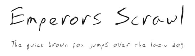 Emperors Scrawl by The Empire of the Claw — Script Handwritten Font