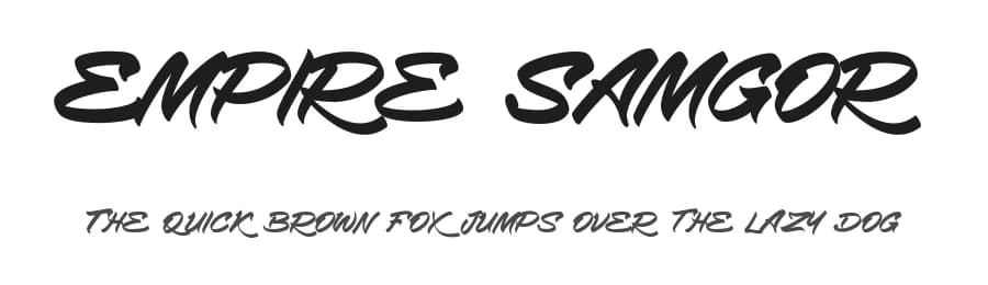 Empire Samgor by Kotak Kuning Studio — Script Handwritten Font