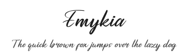 Emykia by nomlimofont — Script Handwritten Font