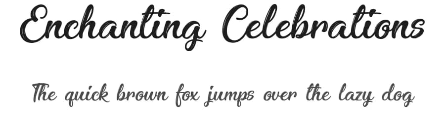 Enchanting Celebrations by Cat.B — Script Handwritten Font
