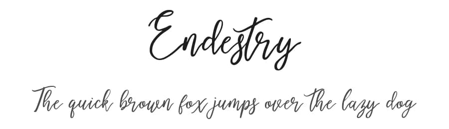 Endestry by Creatype Studio — Script Handwritten Font