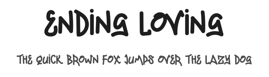 Ending Loving by Mr.Soon Design — Script Handwritten Font