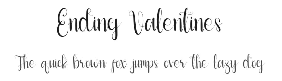 Ending Valentines by FreshtypeINK — Script Handwritten Font