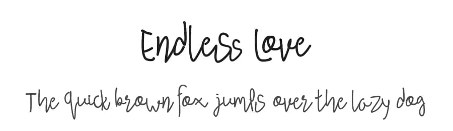 Endless Love by Bonjour Type — Script Handwritten Font