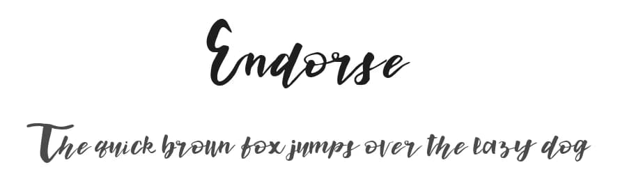 Endorse by Mariyana — Script Handwritten Font