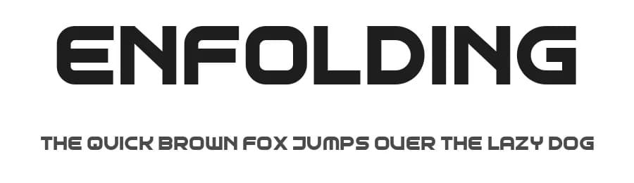 Enfolding by Vladimir Nikolic — Sans Serif Font