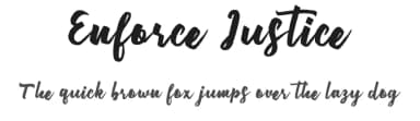 Enforce Justice by Atj — Script Handwritten Font — thumbnail 1