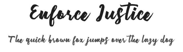Enforce Justice by Atj — Script Handwritten Font