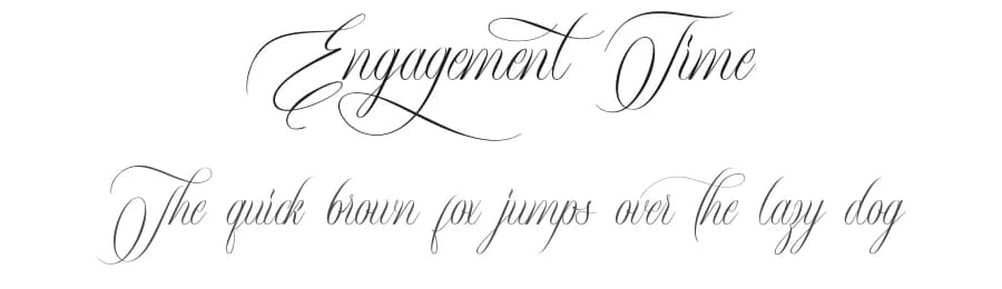 Engagement Time by Calligraphy Fonts — Script Handwritten Font