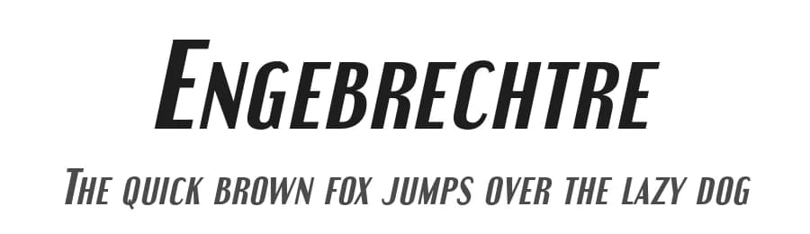 Engebrechtre by Typodermic Fonts — Sans Serif Font