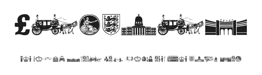 England by Woodcutter — Dingbats Font