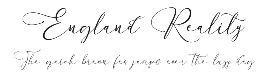 England Reality by aldedesign — Script Handwritten Font