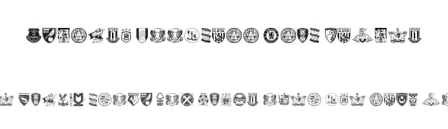 English Football Club Badges by Anthony Robinson — Dingbats Font