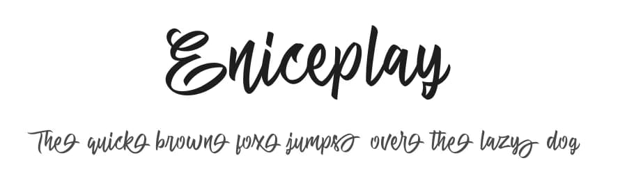 Eniceplay by Kong Font — Script Handwritten Font