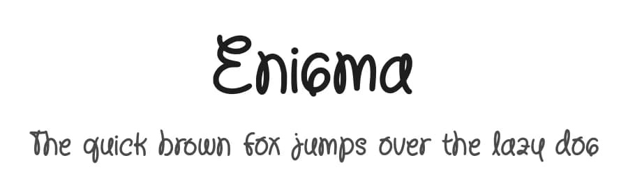 Enigma by Alpaprana Studio — Script Handwritten Font