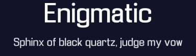Enigmatic by Darren Rigby — Sans Serif Font — thumbnail 2