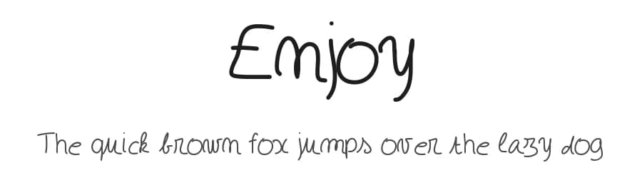 Enjoy by Gaelleing — Script Handwritten Font