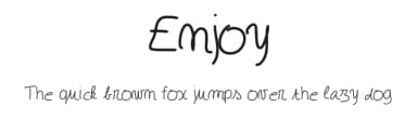 Enjoy by Gaelleing — Script Handwritten Font — thumbnail 1