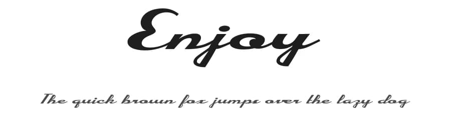 Enjoy by Billy Argel Fonts ® — Script Handwritten Font