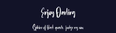 Enjoy Darling by Hatf Type — Script Handwritten Font — thumbnail 2