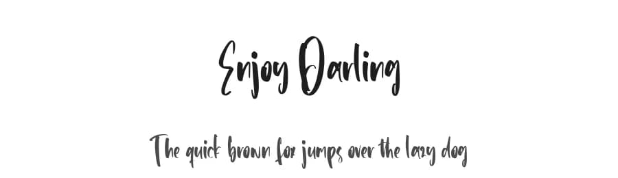 Enjoy Darling by Hatf Type — Script Handwritten Font