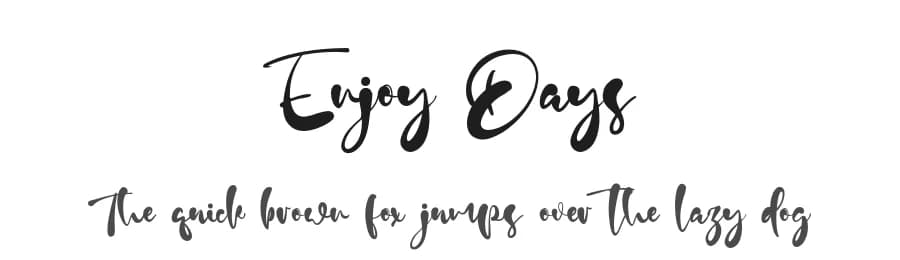 Enjoy Days by Staircase Studio — Script Handwritten Font