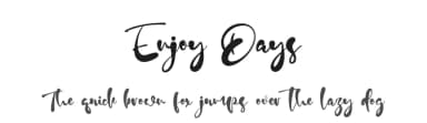 Enjoy Days by Staircase Studio — Script Handwritten Font — thumbnail 1