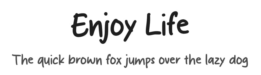 Enjoy Life by MJType — Script Handwritten Font