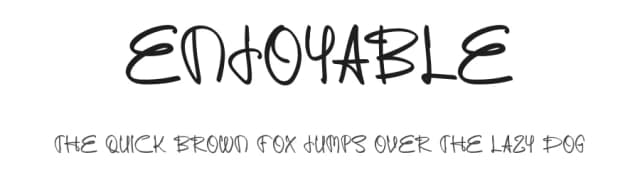 Enjoyable by Al Ghul — Script Handwritten Font