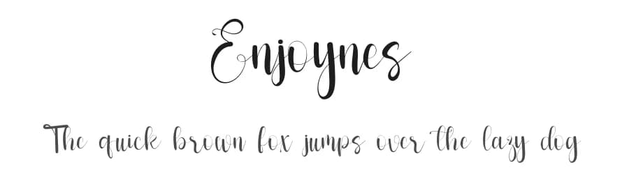 Enjoynes by FreshtypeINK — Script Handwritten Font