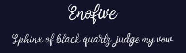 Enofive by Vunira Design — Script Handwritten Font — thumbnail 2