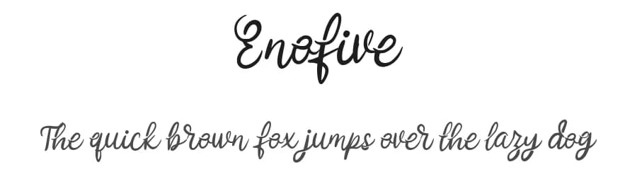 Enofive by Vunira Design — Script Handwritten Font