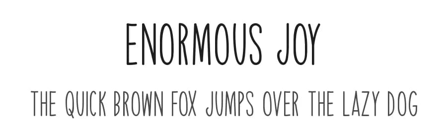Enormous Joy by Md Shohail Bhuian — Script Handwritten Font