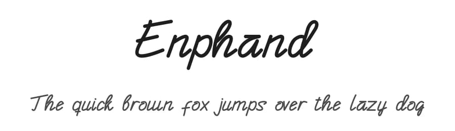 Enphand by Rohmat Sidiq Mustaqim — Script Handwritten Font