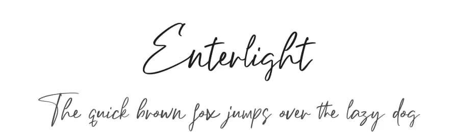 Enterlight by Kong Font — Script Handwritten Font — preview 1