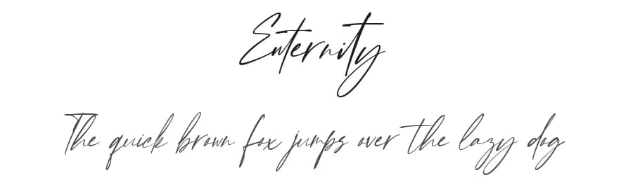 Enternity by Creatype Studio — Script Handwritten Font