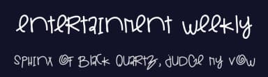 Entertainment Weekly by Des Gomez — Script Handwritten Font — thumbnail 2