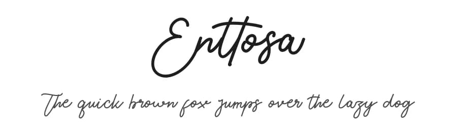 Enttosa by Jadatype — Script Handwritten Font