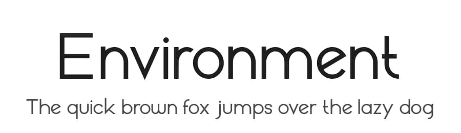 Environment by Wildan Type — Sans Serif Font
