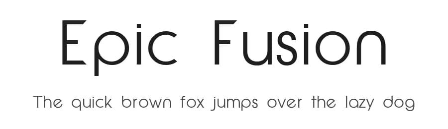 Epic Fusion by Jeronimo — Sans Serif Font