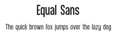 Equal Sans by Måns Grebäck — Sans Serif Font — thumbnail 1